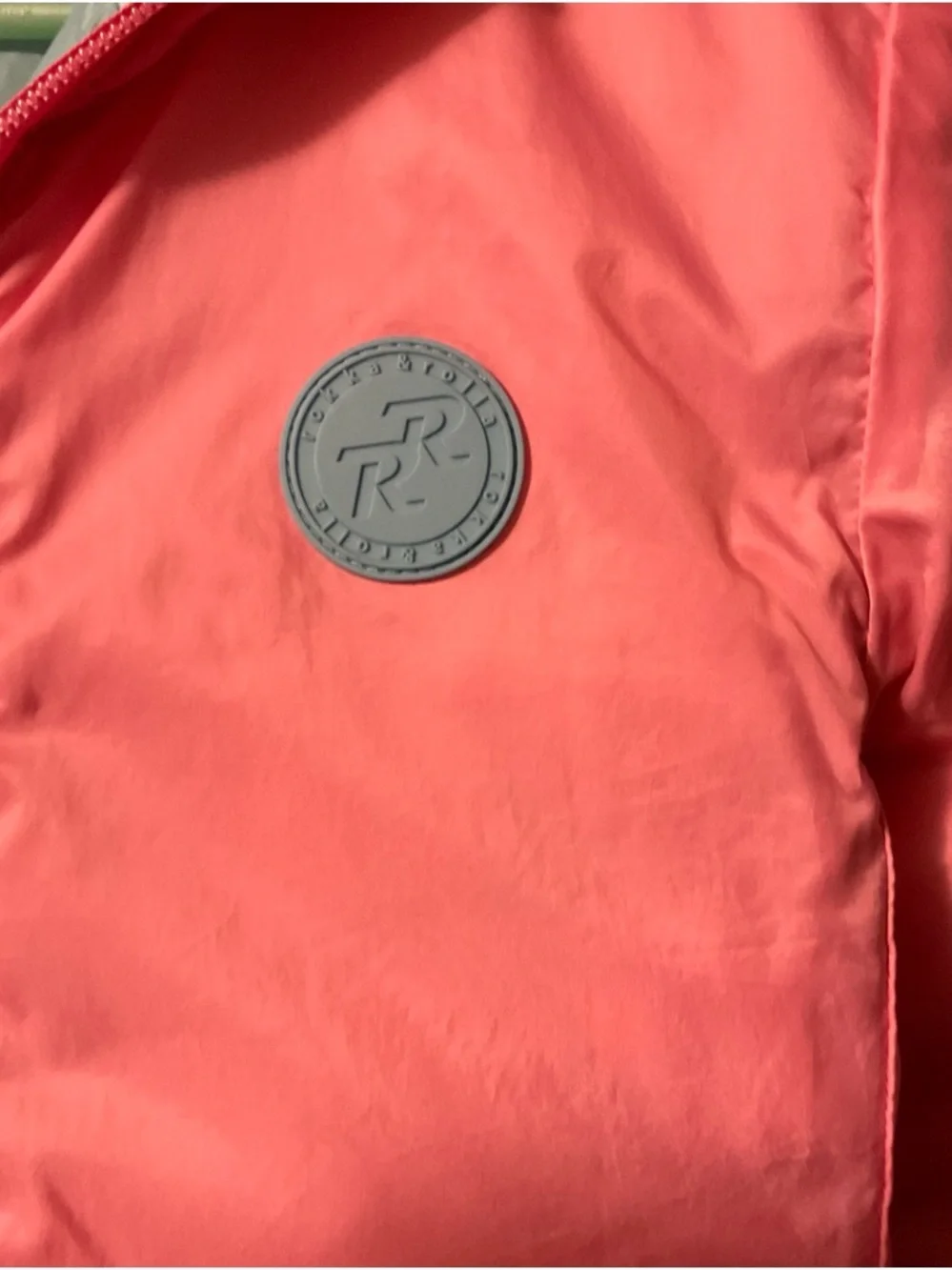 Kids Ombre Blue Puffy Jacket with Pink Trim